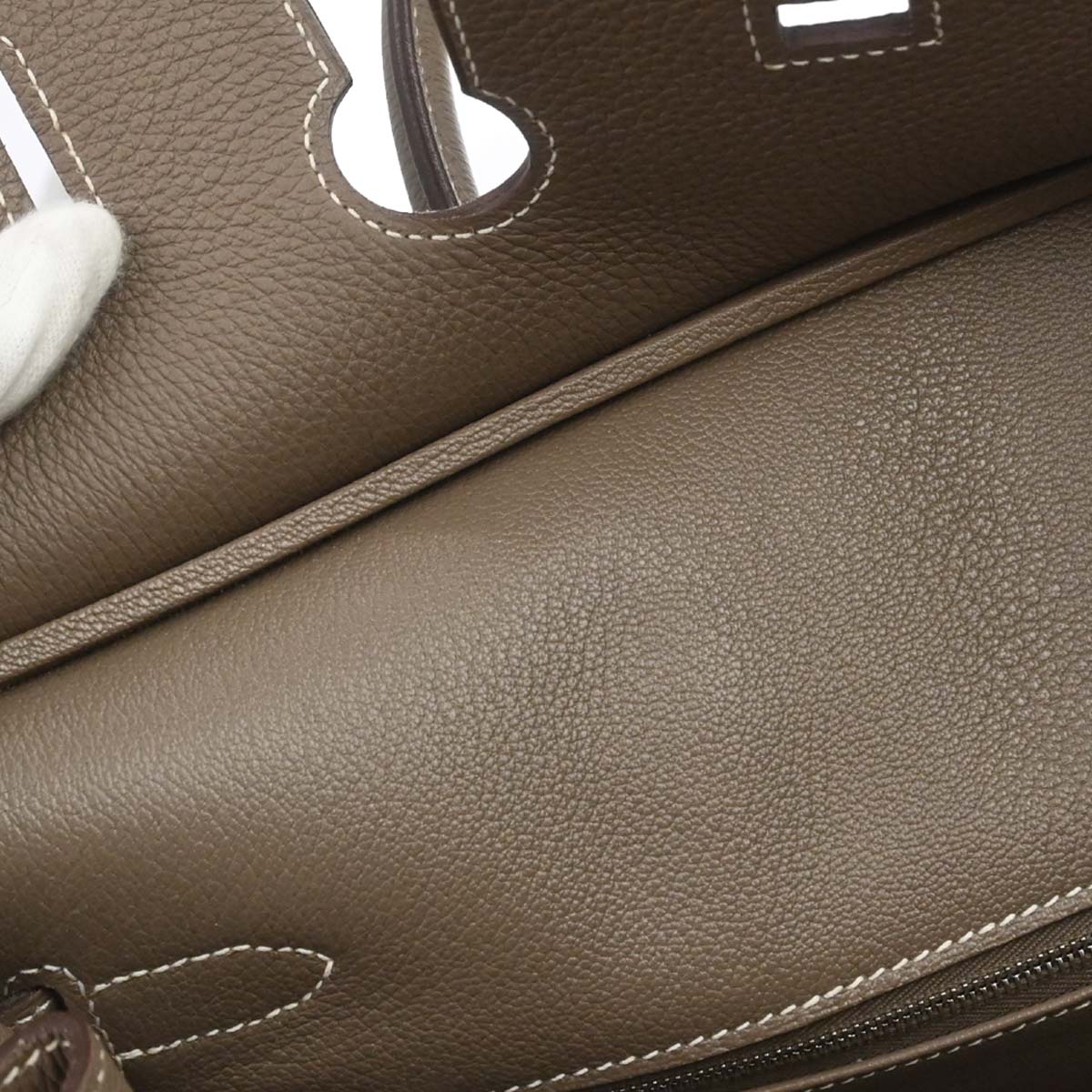 Hermes Etoupe Gray Togo Birkin 35 Handbag - Image 16