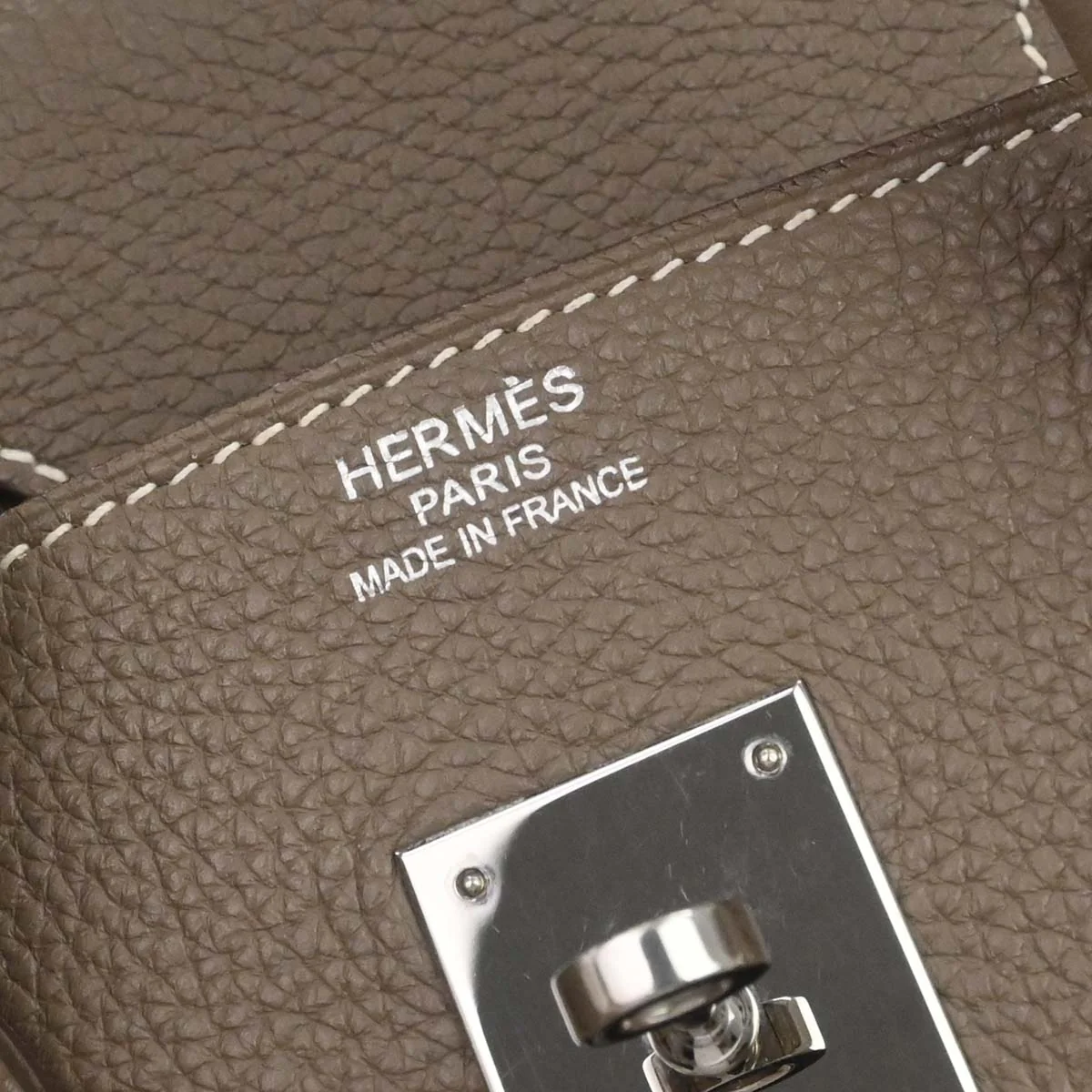 Hermes Etoupe Gray Togo Birkin 35 Handbag - Image 18