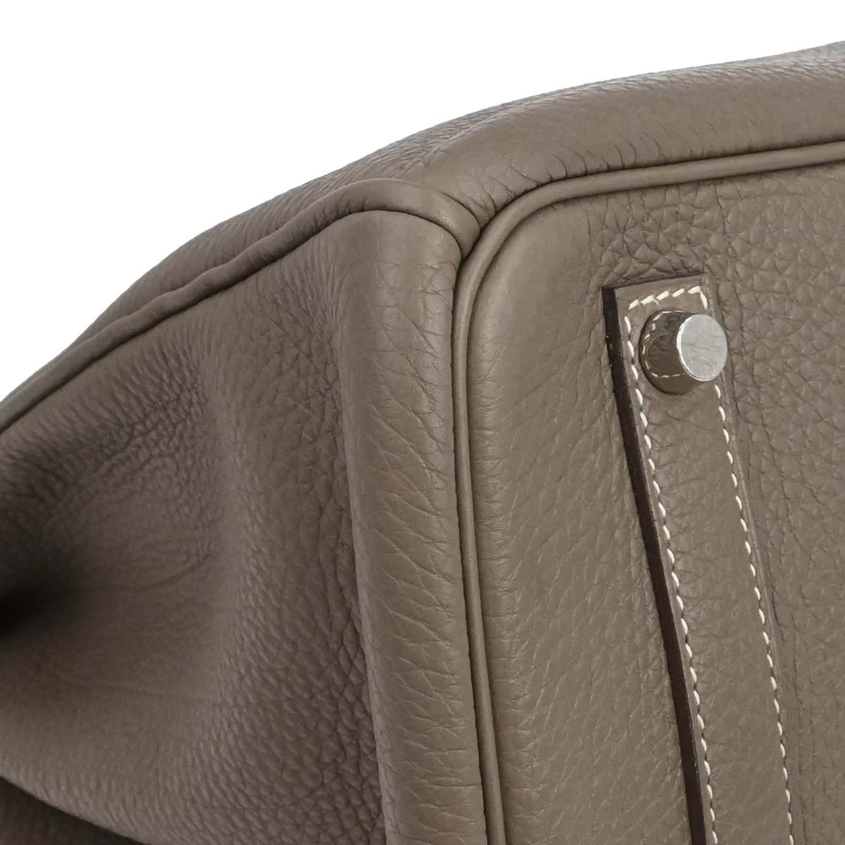 Hermes Etoupe Gray Togo Birkin 35 Handbag - Image 6