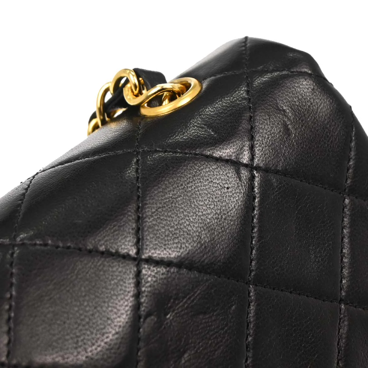 Chanel Black Lambskin Turnlock Mini Full Flap Shoulder Bag - Image 12
