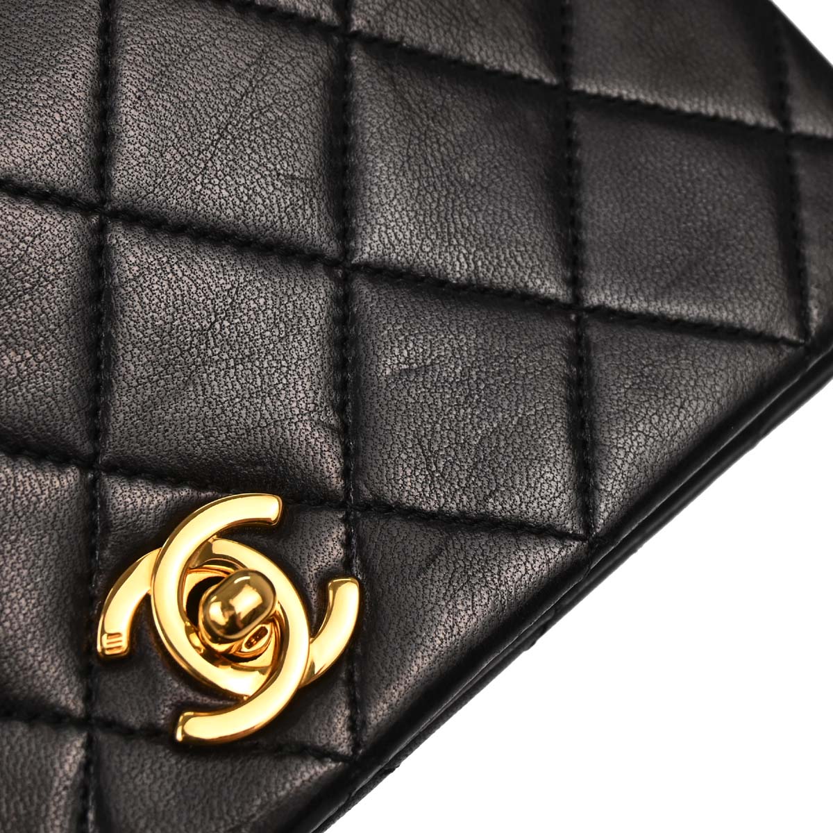 Chanel Black Lambskin Turnlock Mini Full Flap Shoulder Bag - Image 14