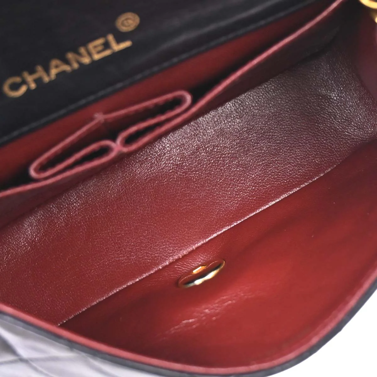 Chanel Black Lambskin Turnlock Mini Full Flap Shoulder Bag - Image 18