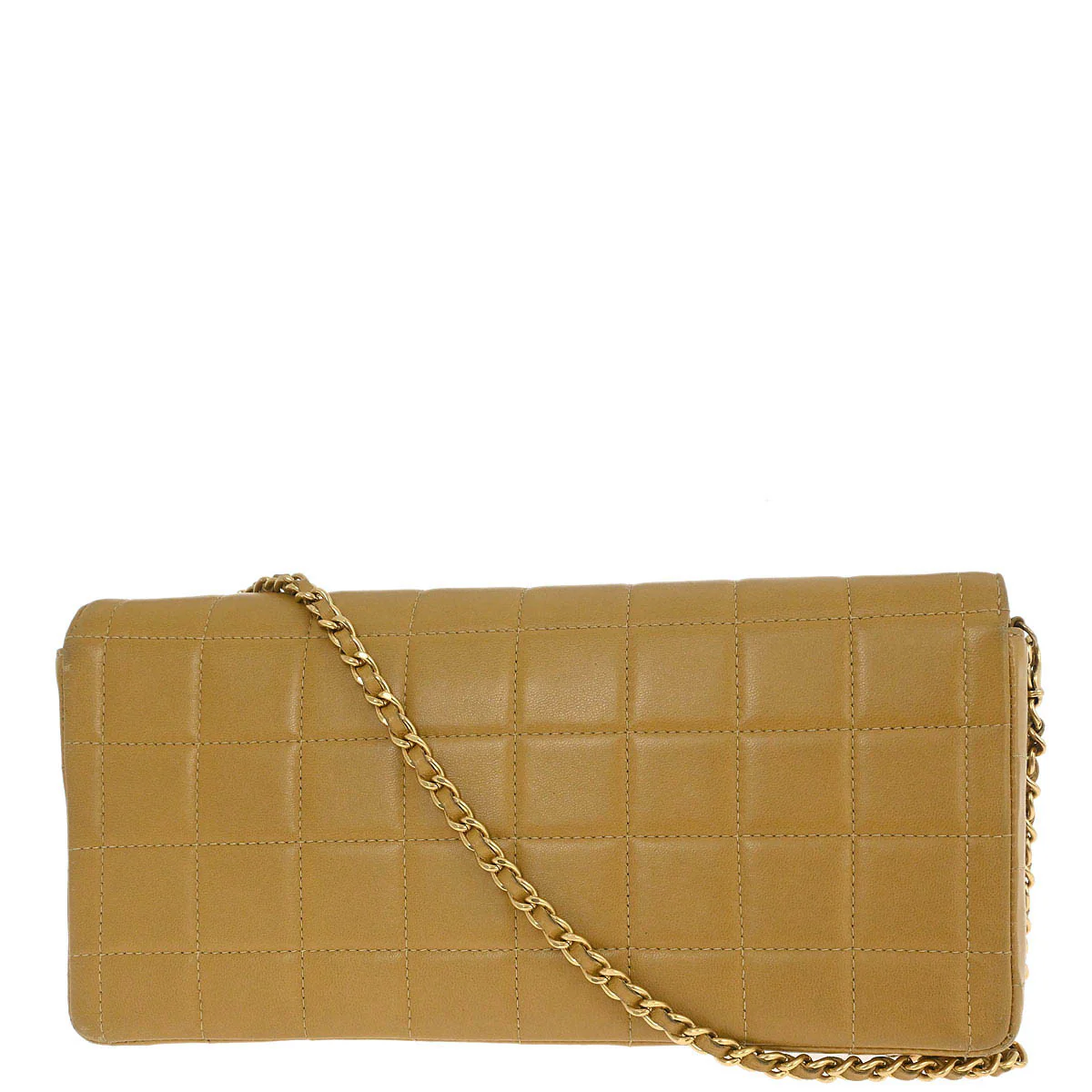 Chanel 2002-2003 Beige Lambskin Coco Bar East West Shoulder Bag - Image 2