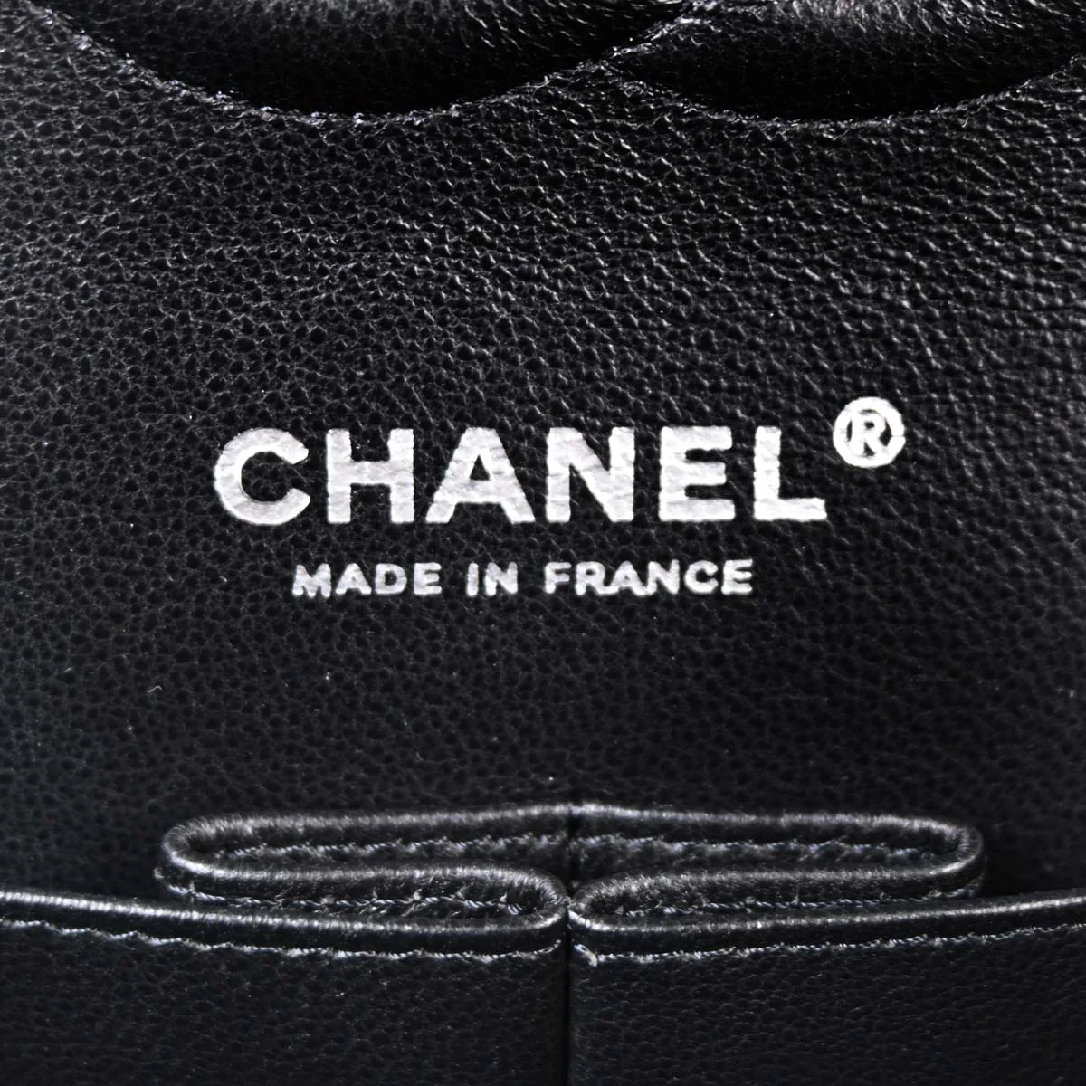 Chanel 2010-2011 Black Caviar Skin Medium Classic Double Flap Shoulder Bag - Image 9
