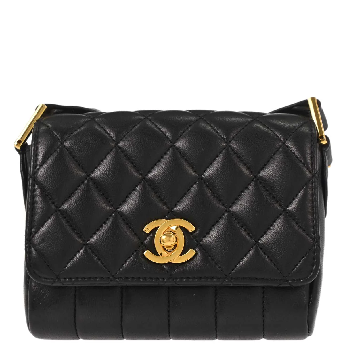 Chanel 1989-1991 Black Lambskin Handbag