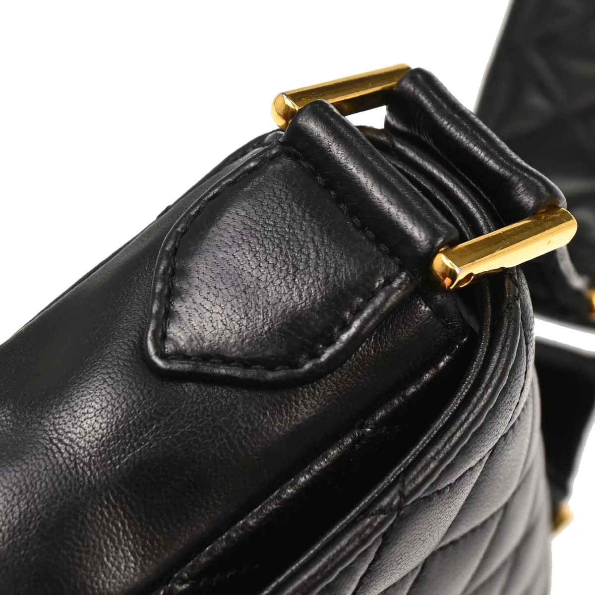 Chanel 1989-1991 Black Lambskin Handbag - Image 10