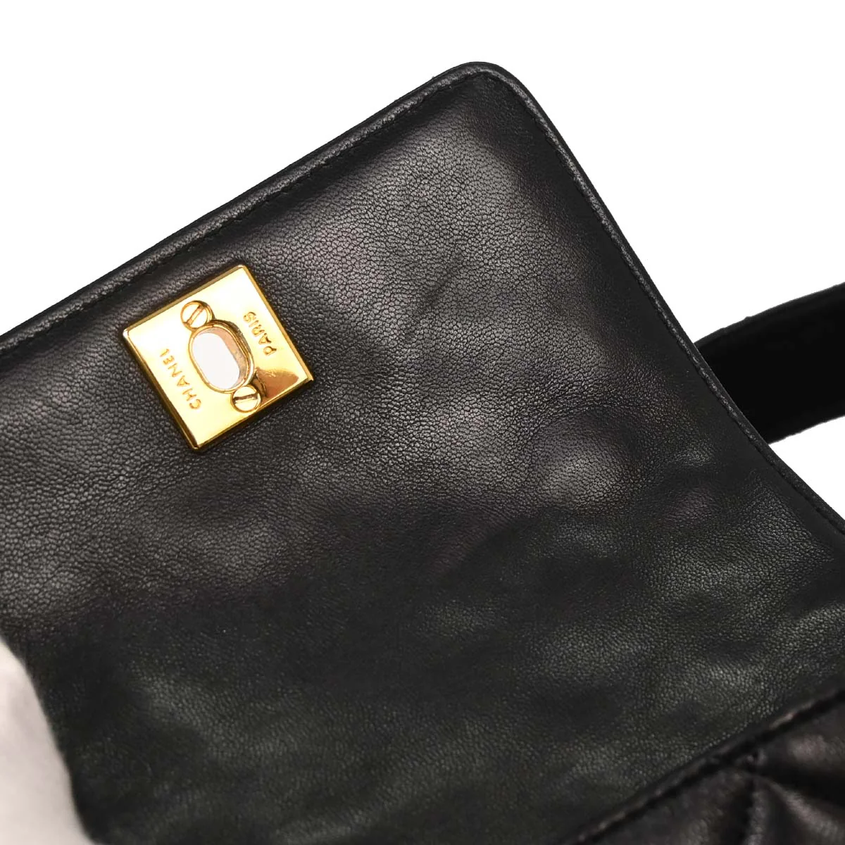 Chanel 1989-1991 Black Lambskin Handbag - Image 16
