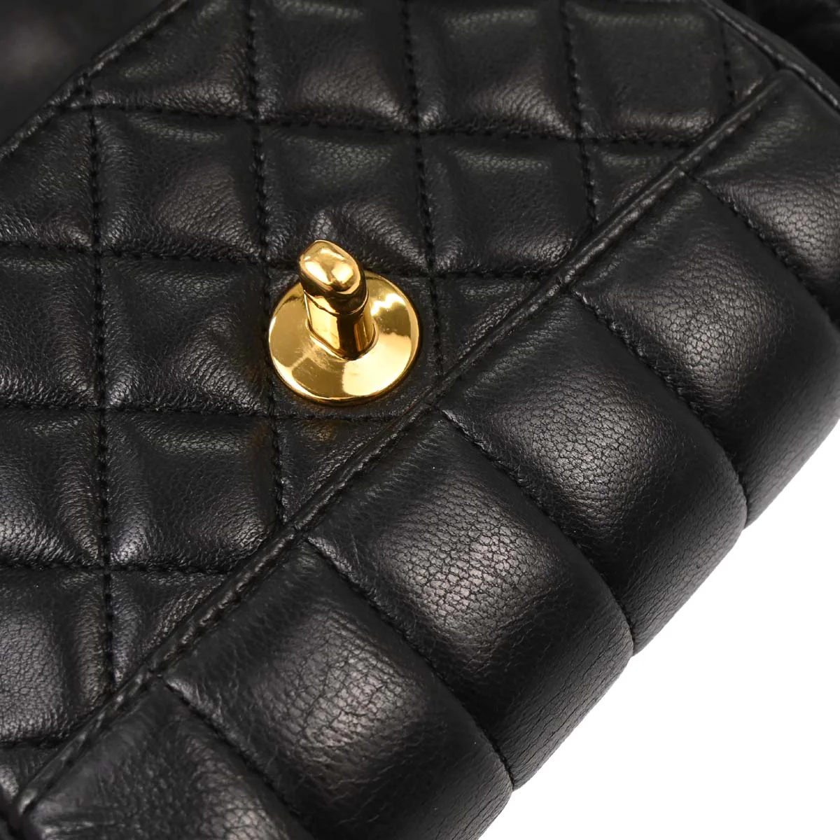 Chanel 1989-1991 Black Lambskin Handbag - Image 18