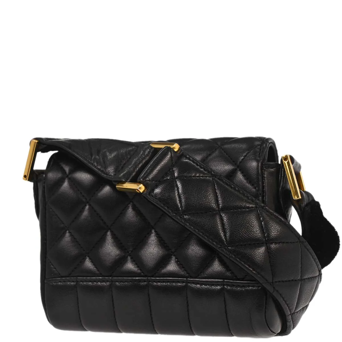Chanel 1989-1991 Black Lambskin Handbag - Image 2