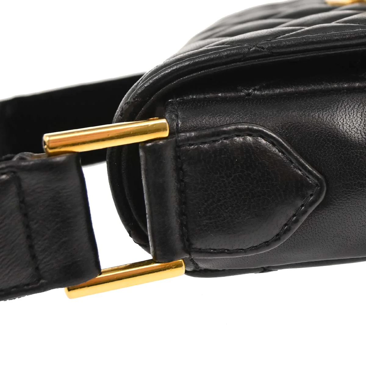 Chanel 1989-1991 Black Lambskin Handbag - Image 8