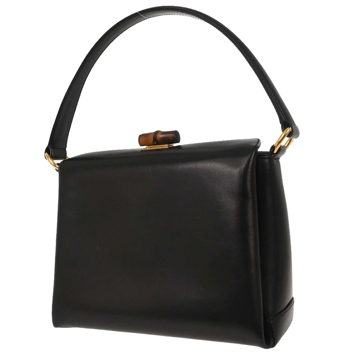 Gucci Black Bamboo Handbag - Image 2