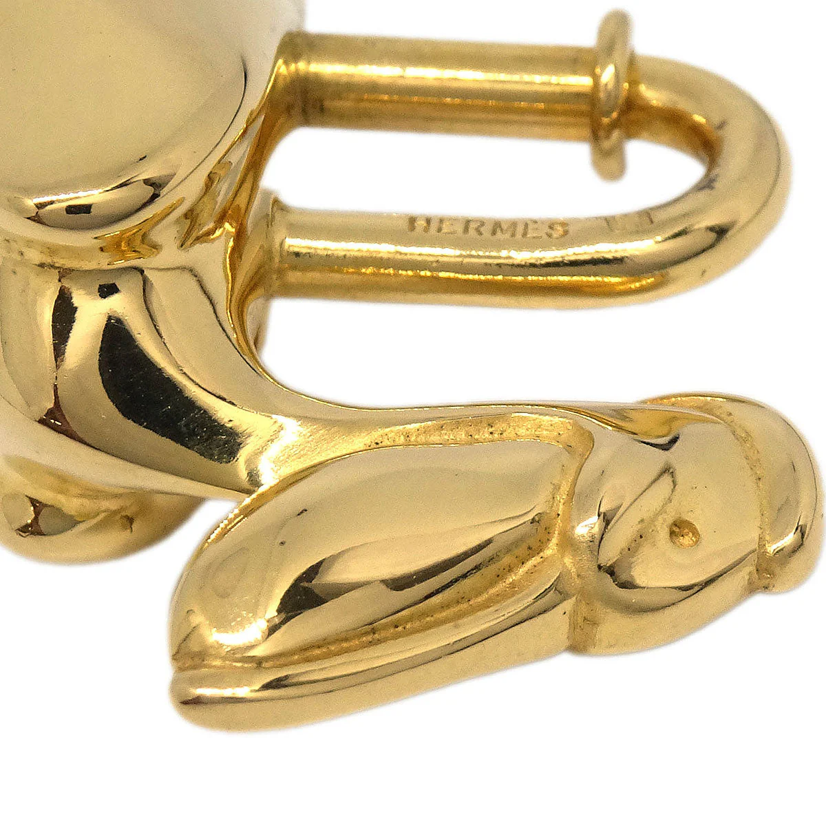 Hermes Pelican Motif 1992 Limited Cadena Padlock Gold Bag Charm - Image 4