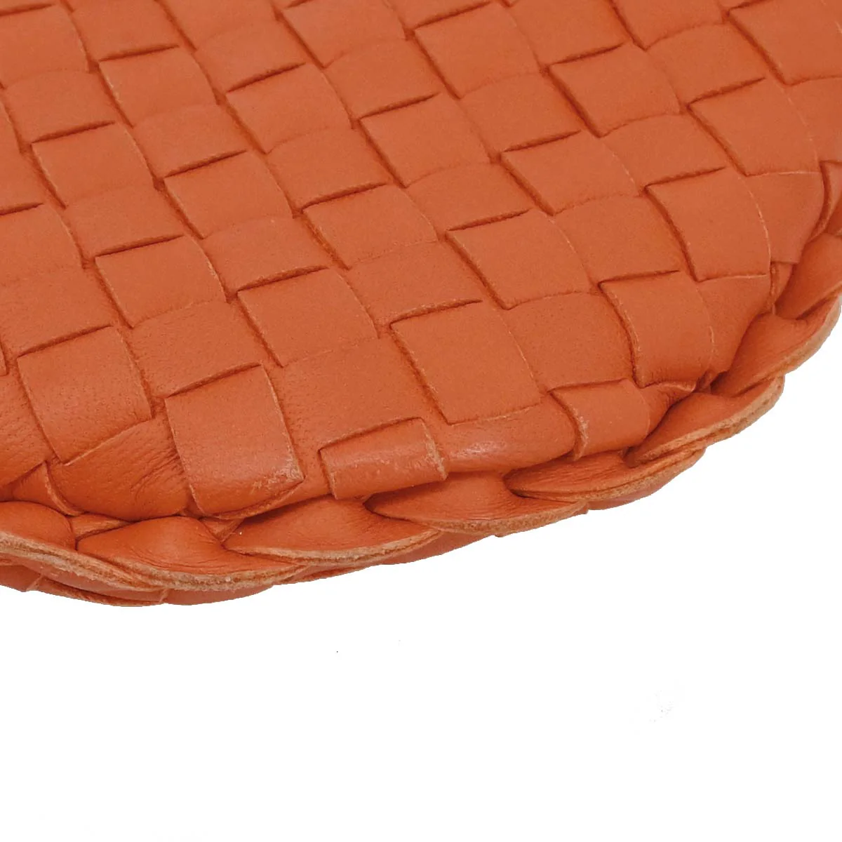 Bottega Veneta Orange Lambskin Intrecciato Hobo Handbag - Image 5