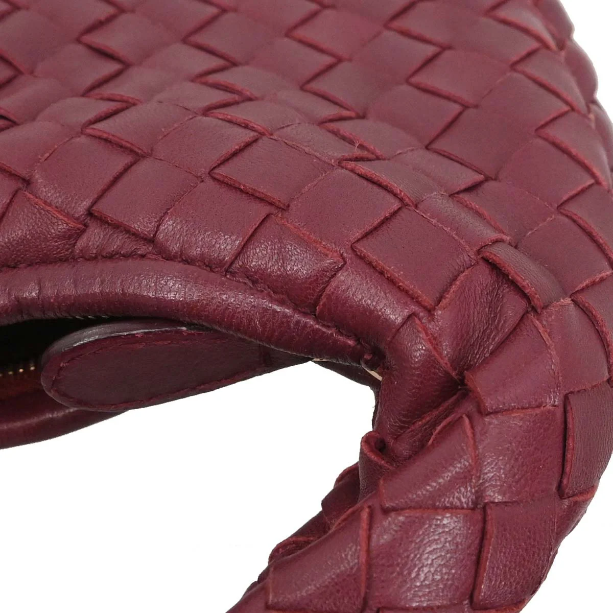 Bottega Veneta Bordeaux Lambskin Intrecciato Hobo Handbag - Image 13