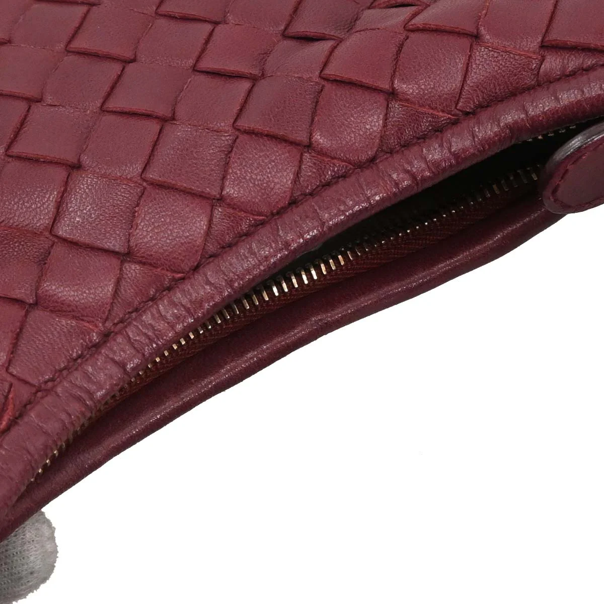 Bottega Veneta Bordeaux Lambskin Intrecciato Hobo Handbag - Image 14