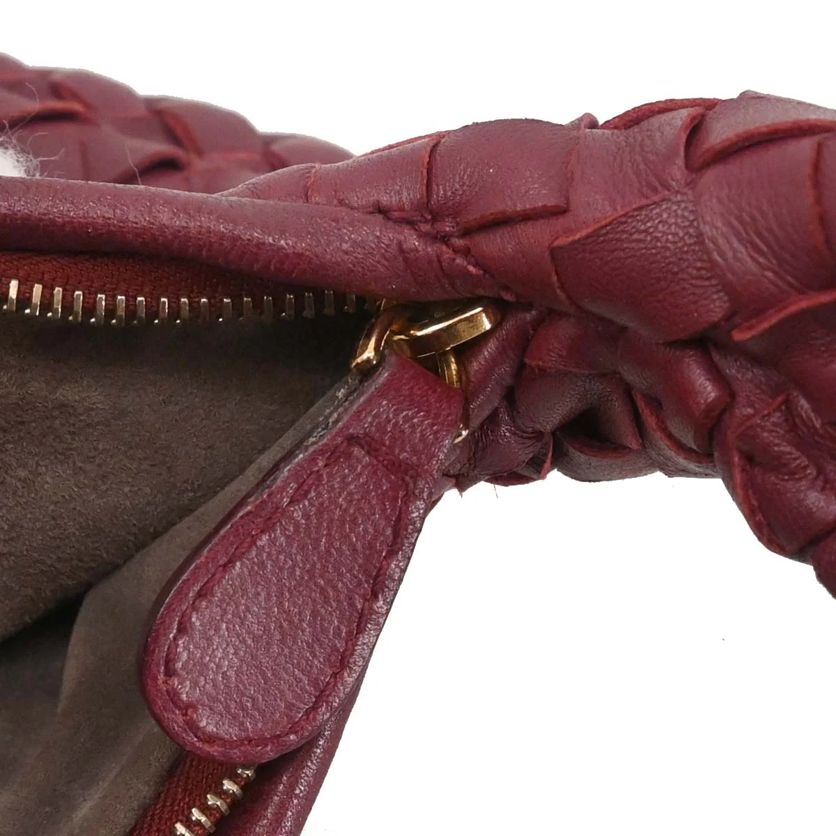 Bottega Veneta Bordeaux Lambskin Intrecciato Hobo Handbag - Image 15