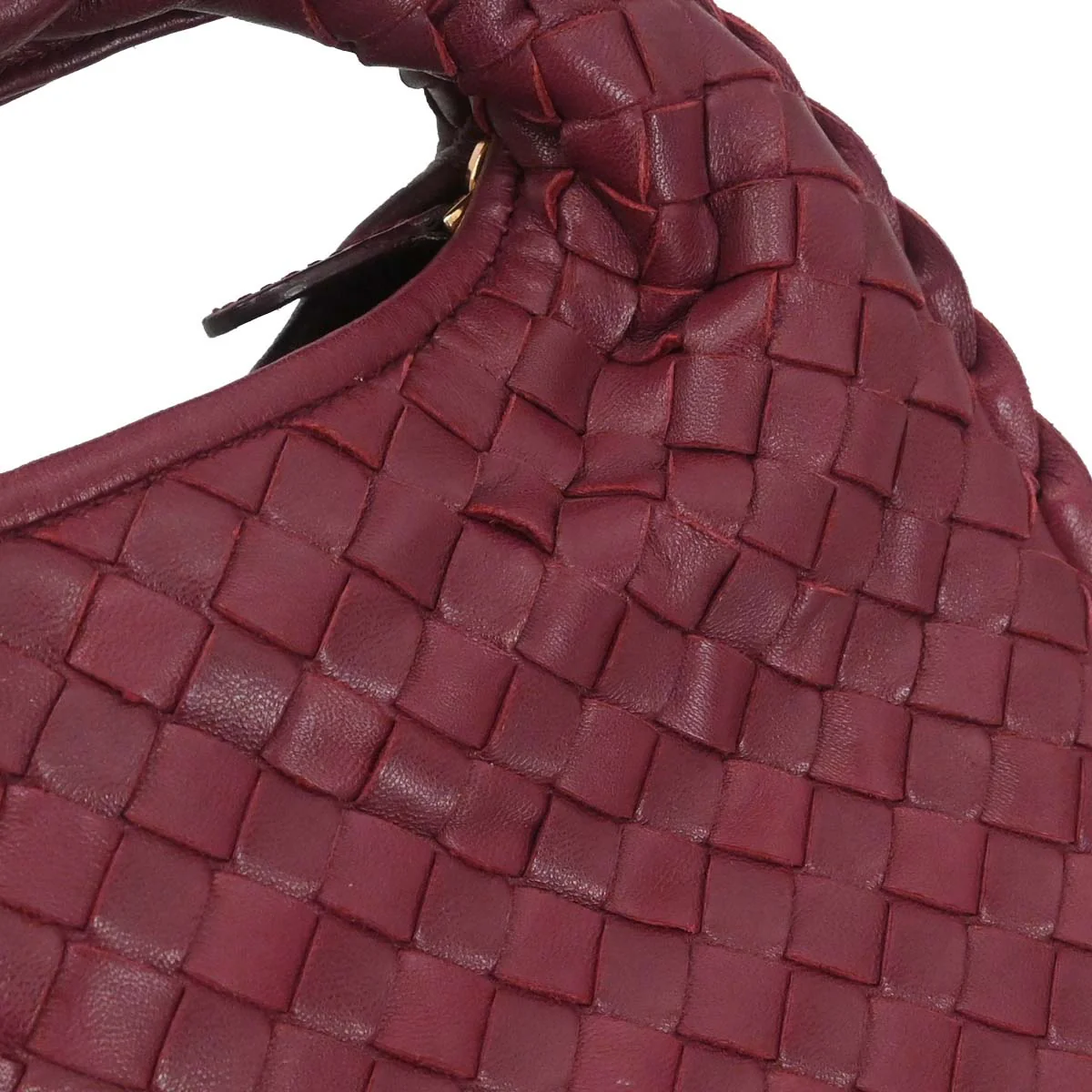 Bottega Veneta Bordeaux Lambskin Intrecciato Hobo Handbag - Image 4