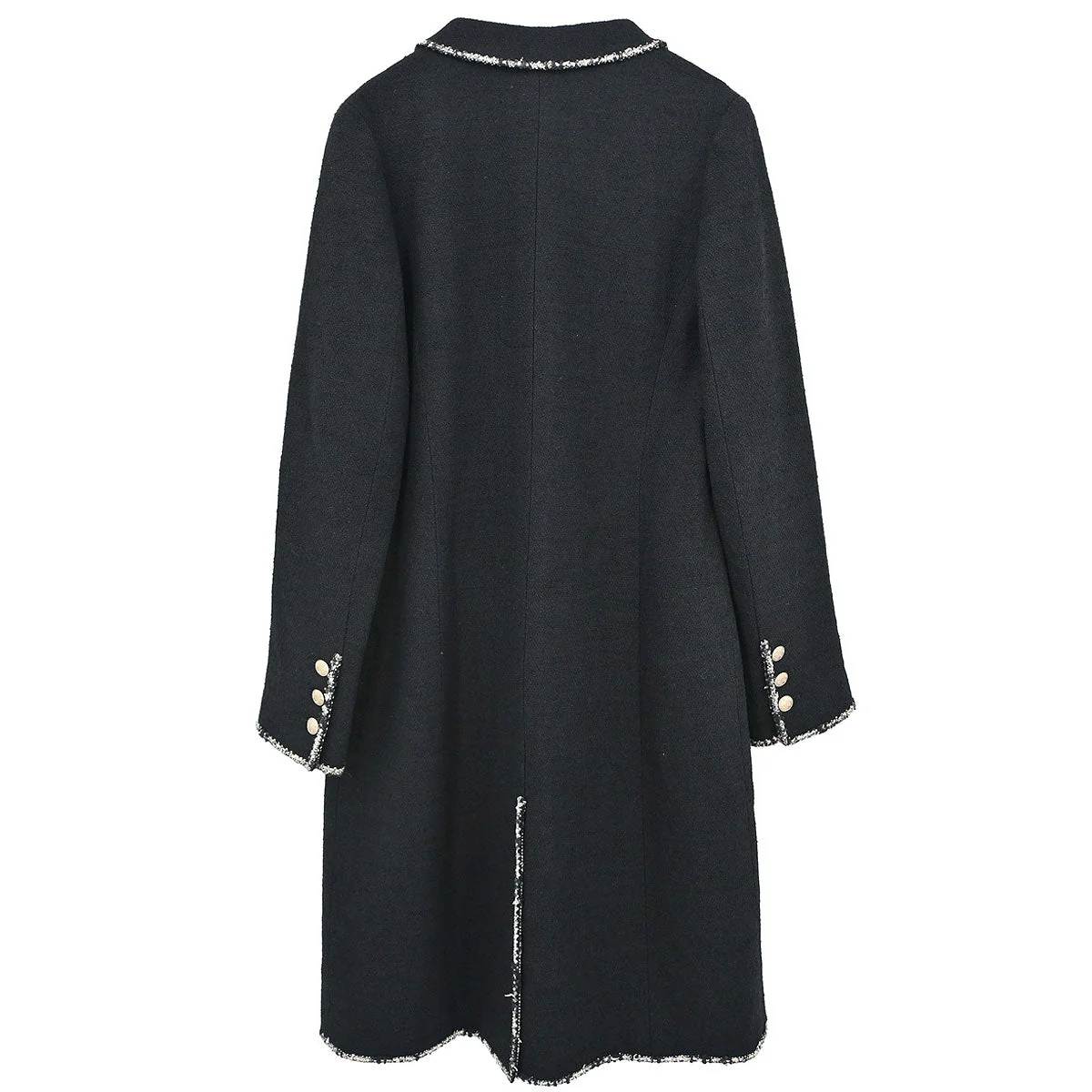 Chanel 2005 Black Emblem Double Breasted Coat #38 - Image 2