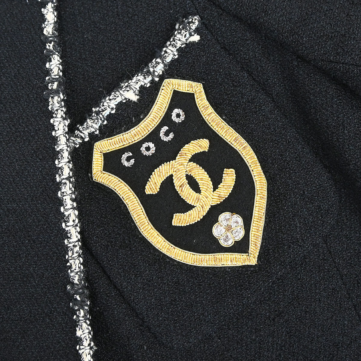 Chanel 2005 Black Emblem Double Breasted Coat #38 - Image 5