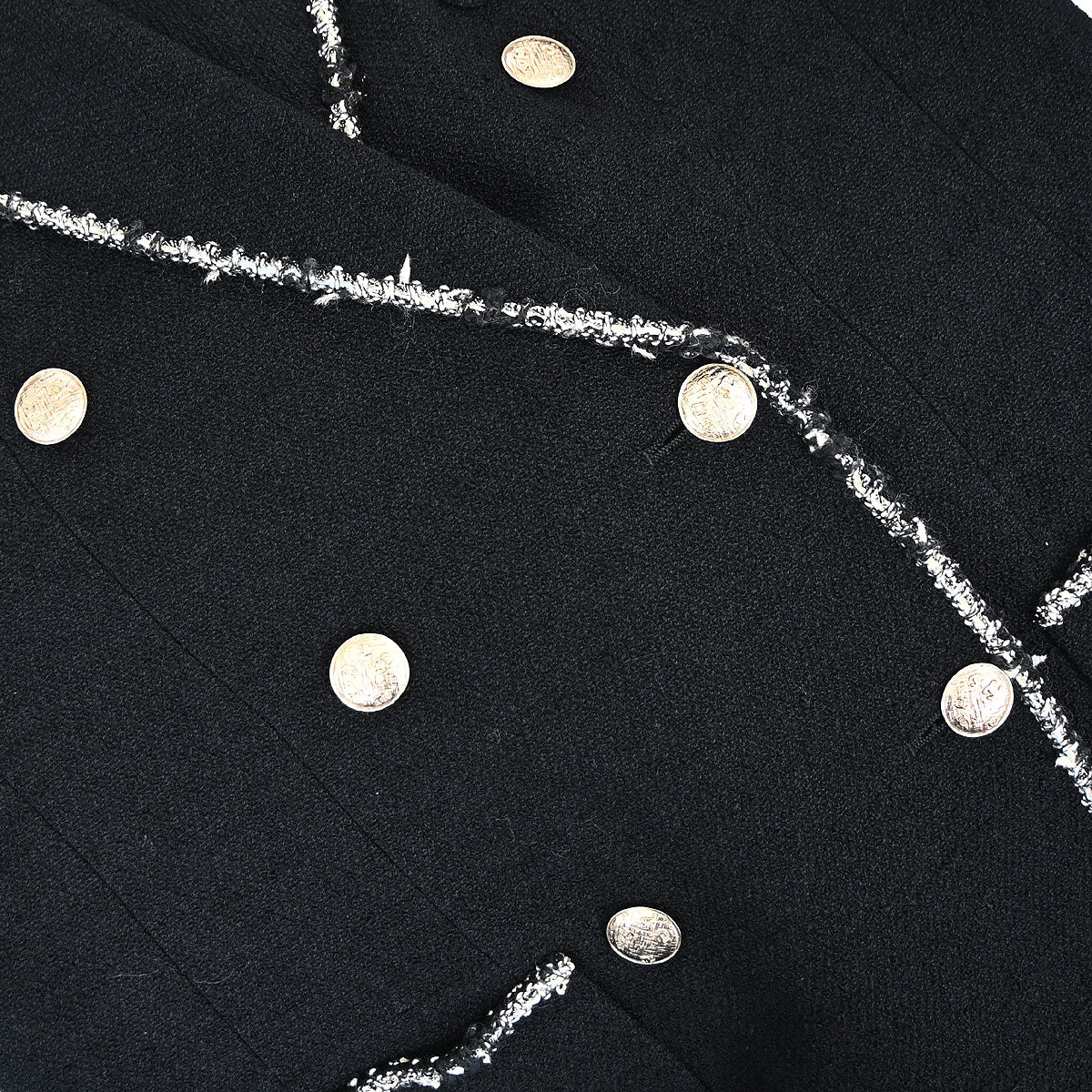 Chanel 2005 Black Emblem Double Breasted Coat #38 - Image 7