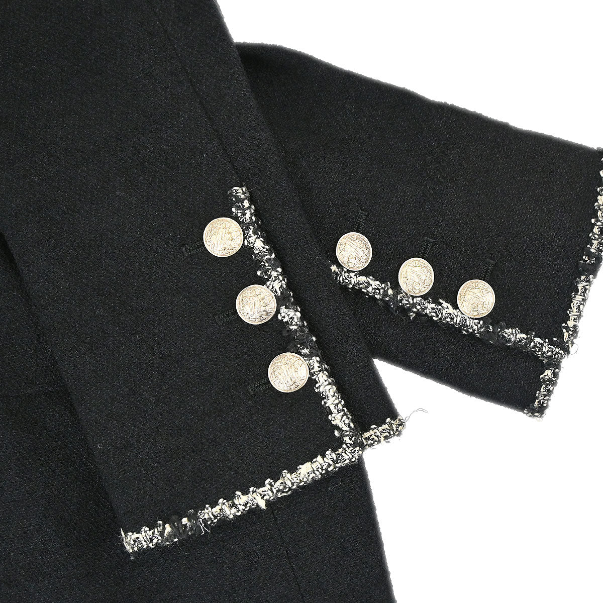 Chanel 2005 Black Emblem Double Breasted Coat #38 - Image 9
