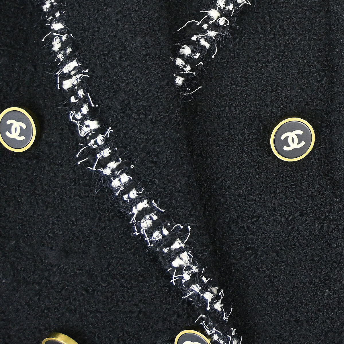 Chanel 1994 Double Breasted Jacket Black #38 - Image 5