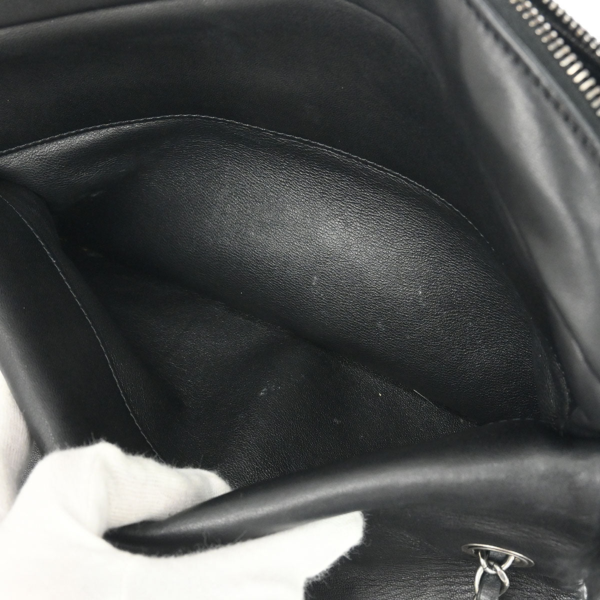 Chanel 2012-2013 Black Rabbit Fur Shoulder Bag - Image 12
