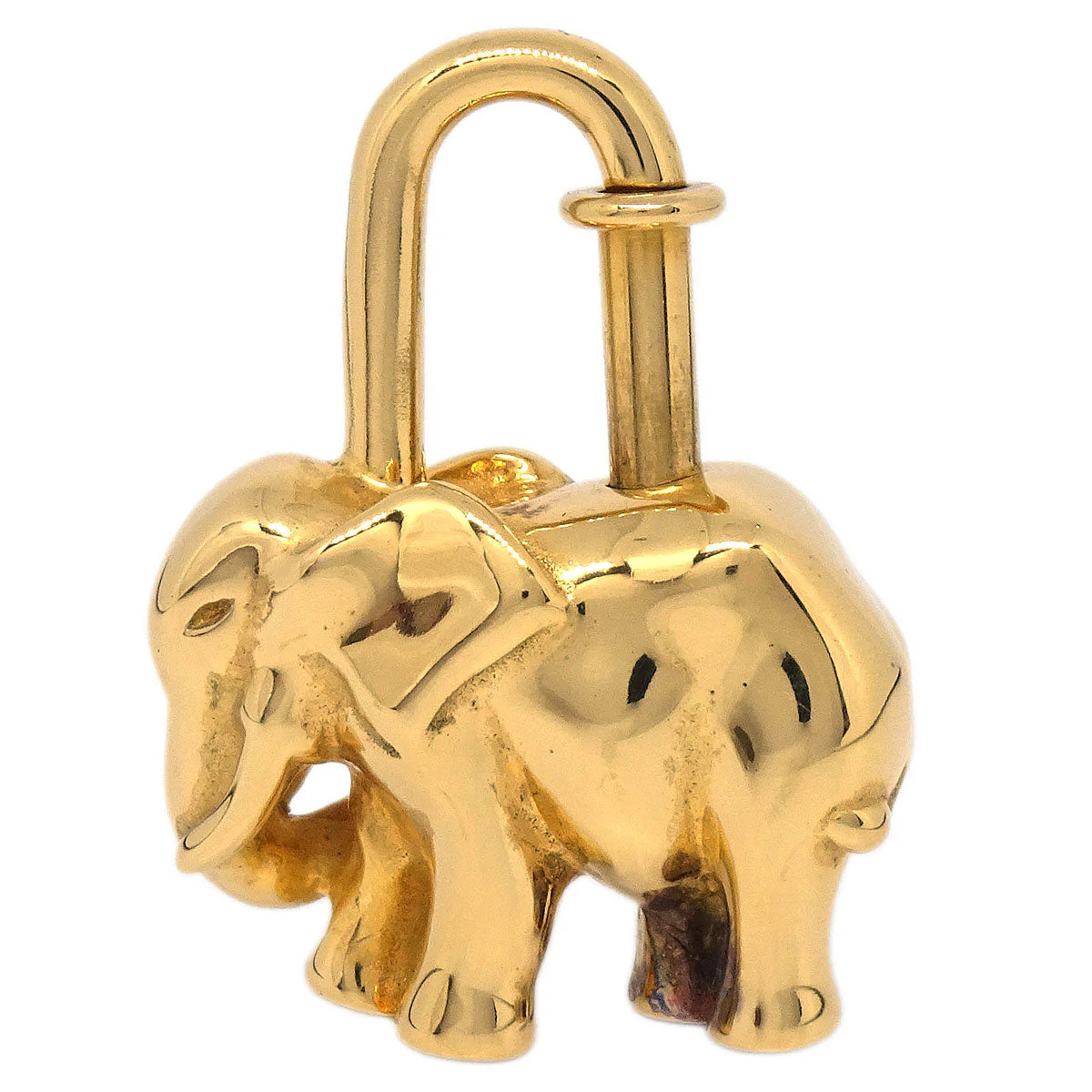Hermes 1988 Elephant Cadena Gold Small Good - Image 2