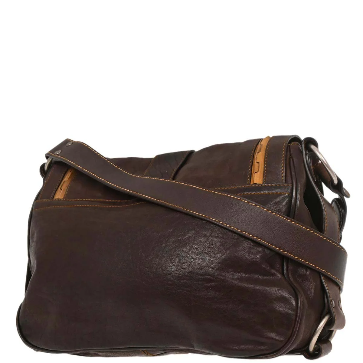 Christian Dior Brown Gaucho Crossbody Bag - Image 2