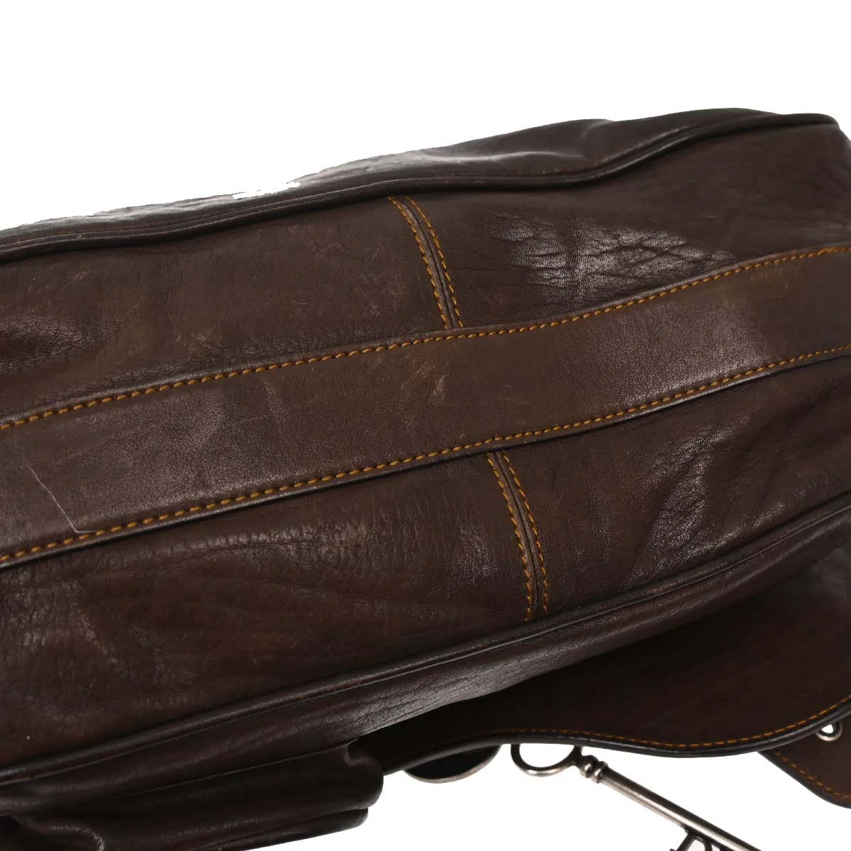 Christian Dior Brown Gaucho Crossbody Bag - Image 3