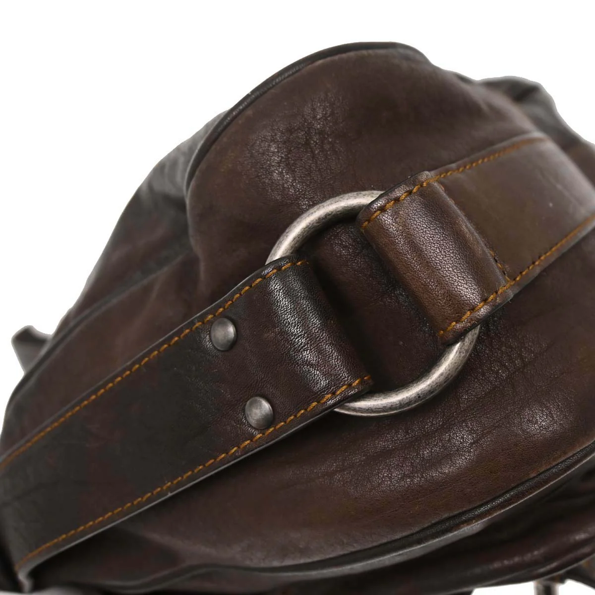 Christian Dior Brown Gaucho Crossbody Bag - Image 4