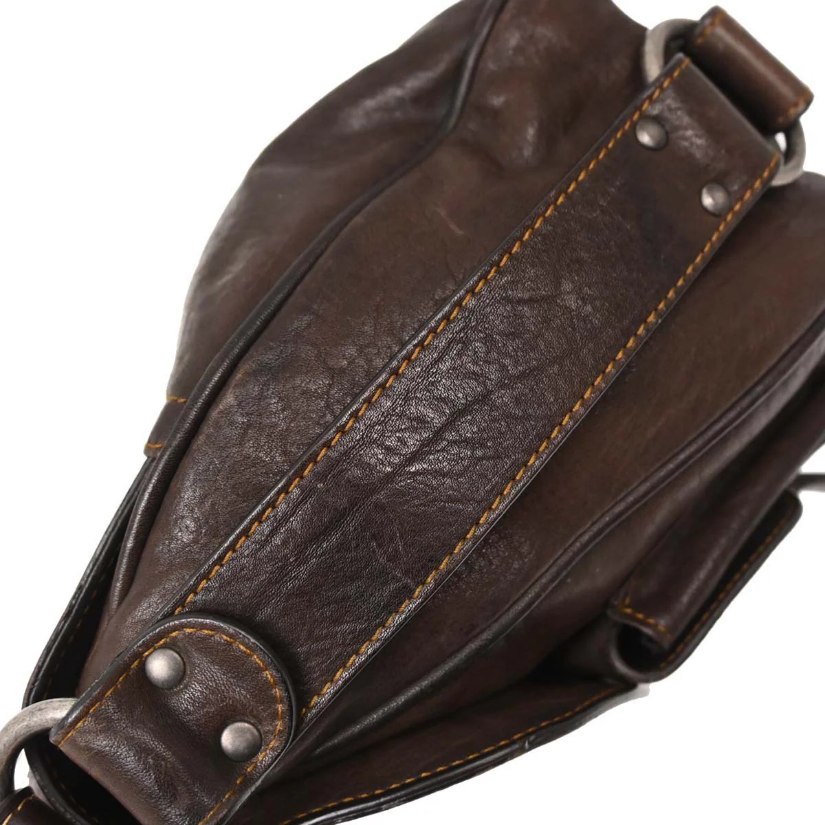 Christian Dior Brown Gaucho Crossbody Bag - Image 7