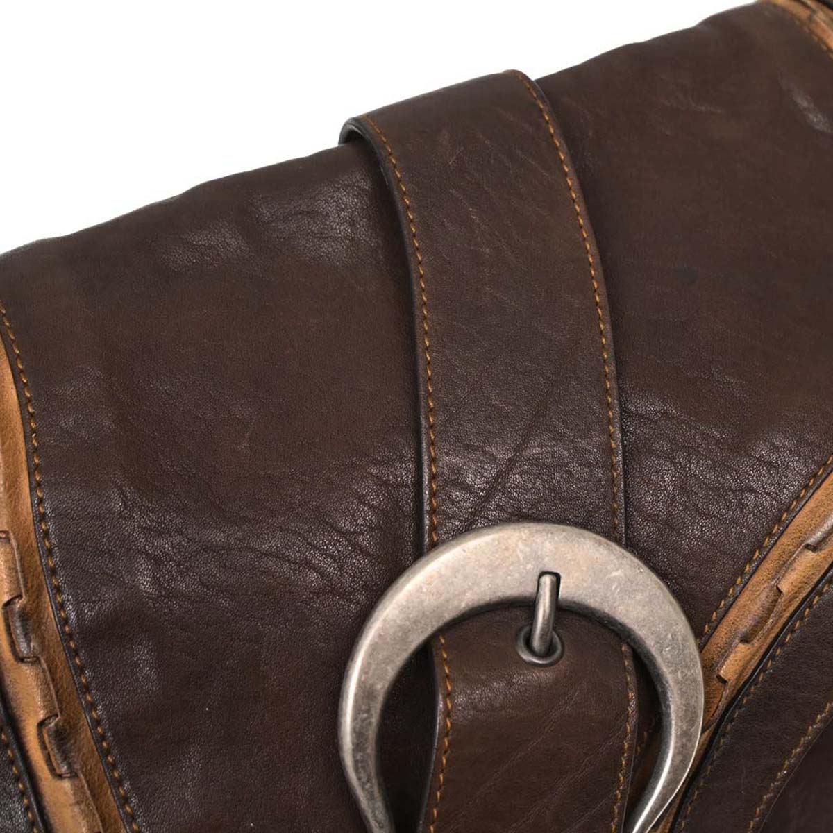 Christian Dior Brown Gaucho Crossbody Bag - Image 9