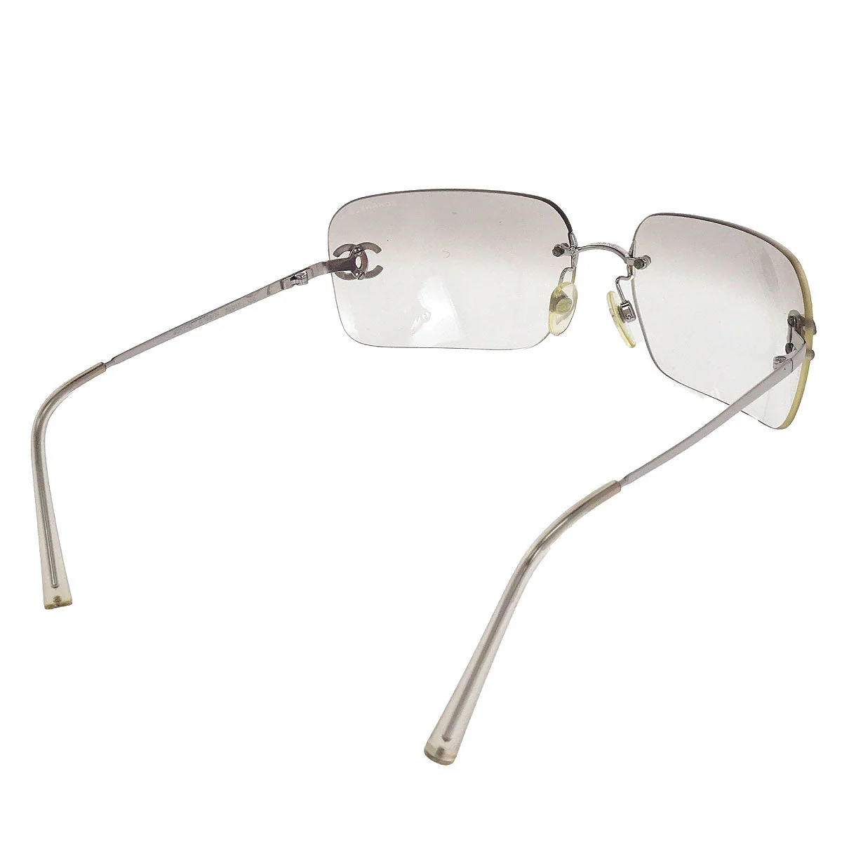 Chanel Sunglasses Eyewear Gray Rhinestone Small Good - Image 2