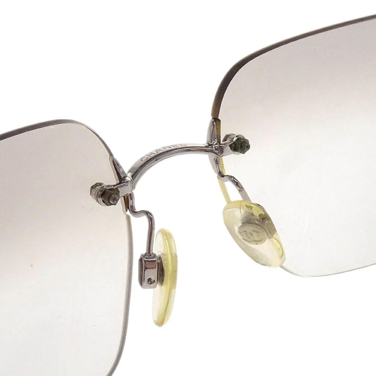 Chanel Sunglasses Eyewear Gray Rhinestone Small Good - Image 5