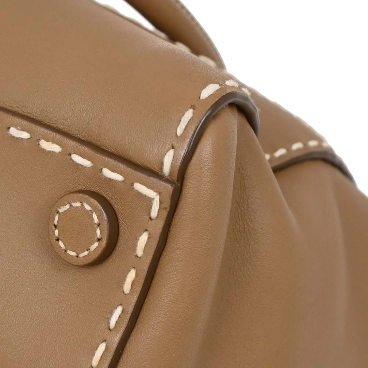 Prada Brown Calfskin Small Twin Pocket City Tote 2way Shoulder Handbag - Image 8