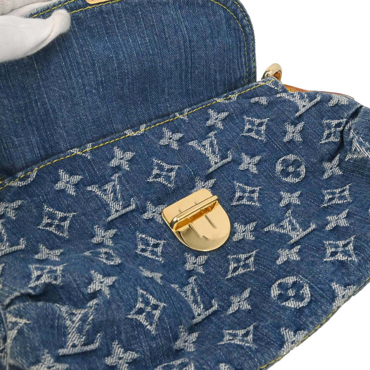 Louis Vuitton Blue Monogram Denim Mini Pleaty Handbag M95050 - Image 14