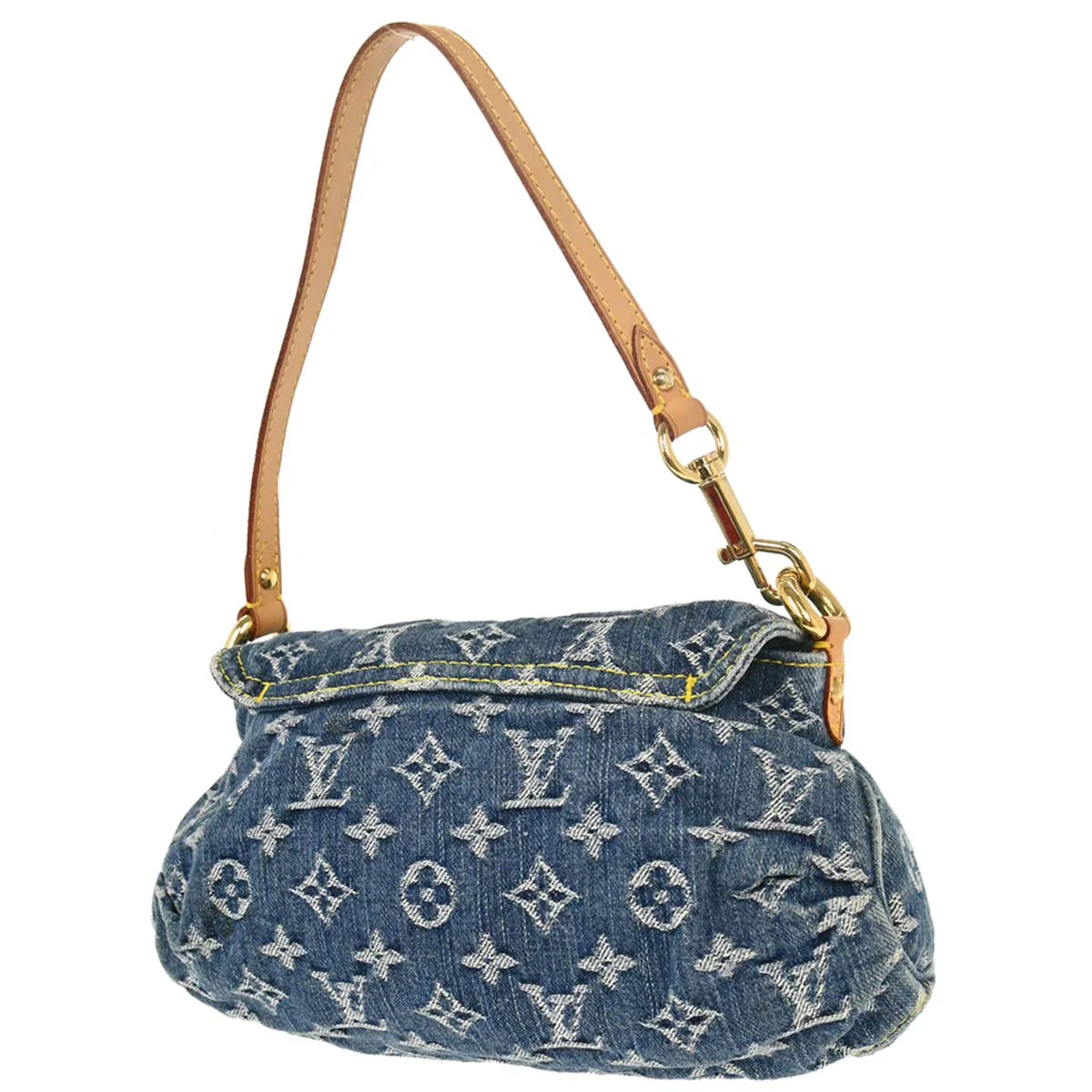 Louis Vuitton Blue Monogram Denim Mini Pleaty Handbag M95050 - Image 2