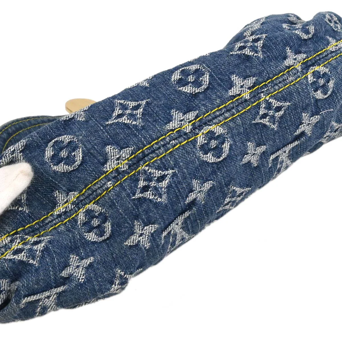 Louis Vuitton Blue Monogram Denim Mini Pleaty Handbag M95050 - Image 3