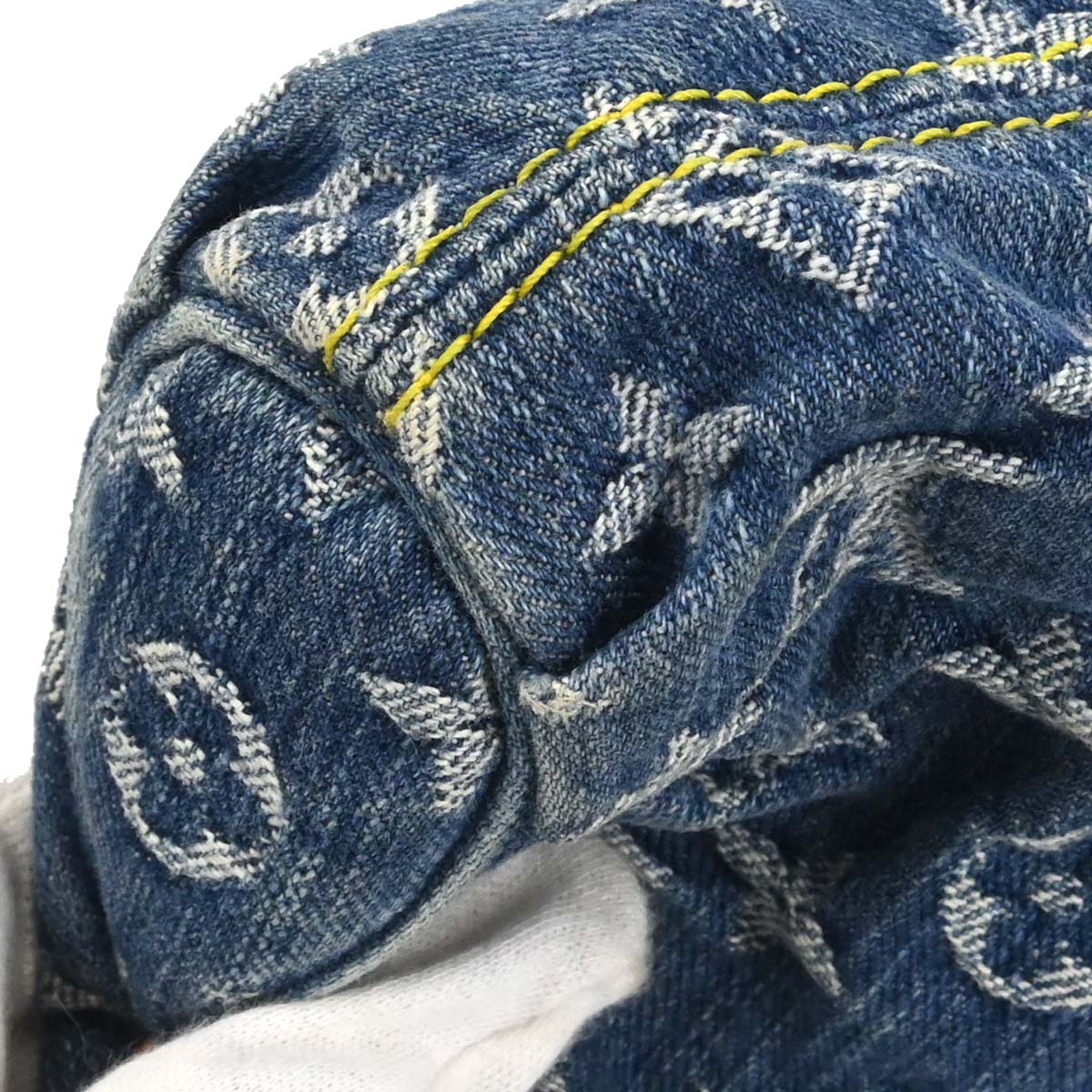 Louis Vuitton Blue Monogram Denim Mini Pleaty Handbag M95050 - Image 5