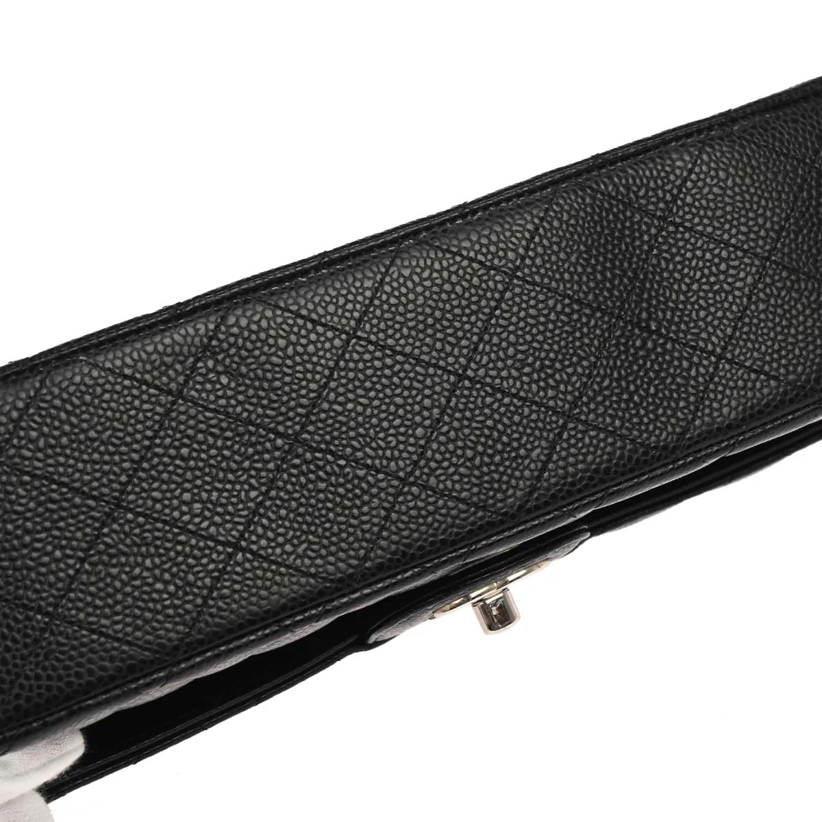 Chanel Black Caviar Skin Medium Classic Double Flap Shoulder Bag - Image 3