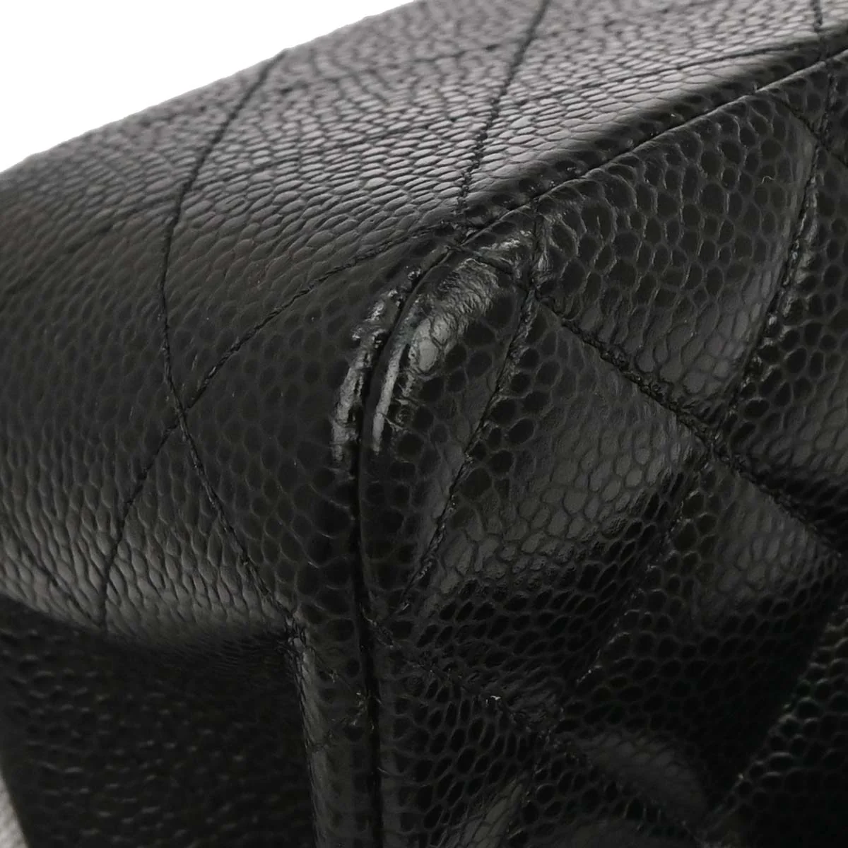 Chanel Black Caviar Skin Medium Classic Double Flap Shoulder Bag - Image 5