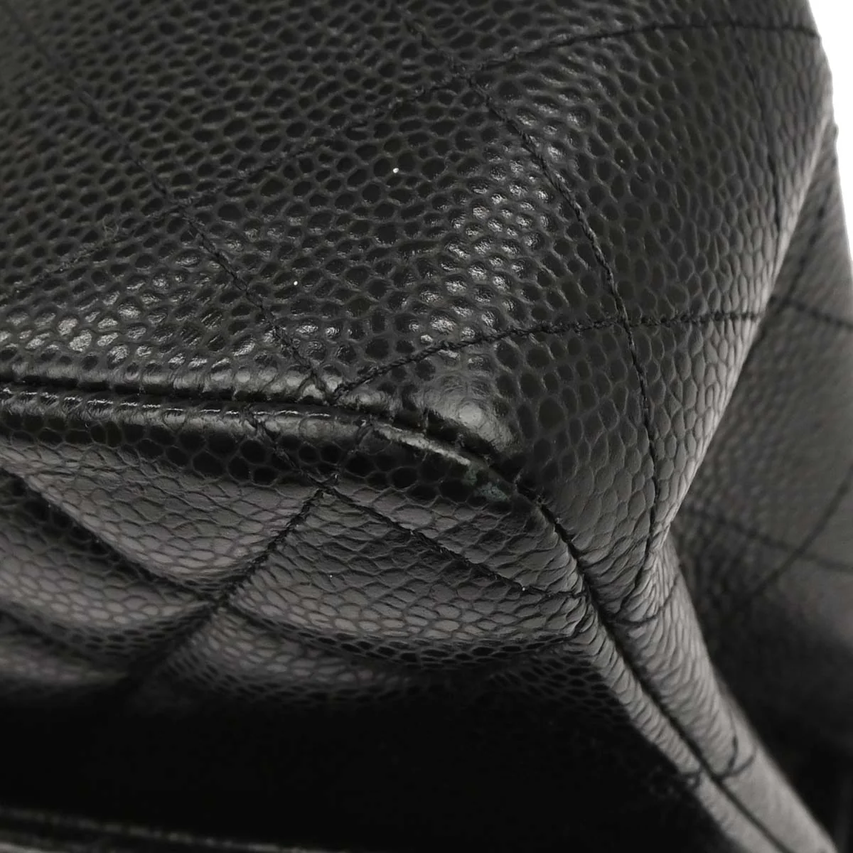 Chanel Black Caviar Skin Medium Classic Double Flap Shoulder Bag - Image 6