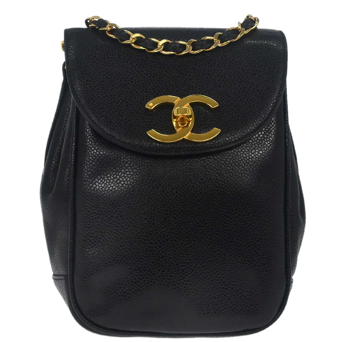 Chanel Black Caviar Skin Shoulder Bag