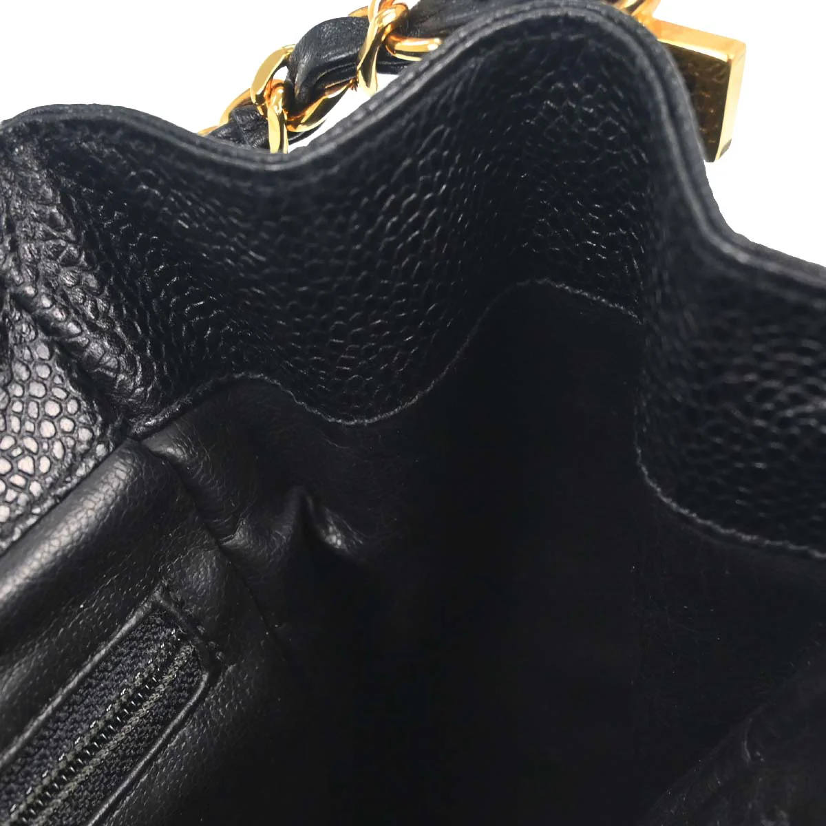 Chanel Black Caviar Skin Shoulder Bag - Image 16