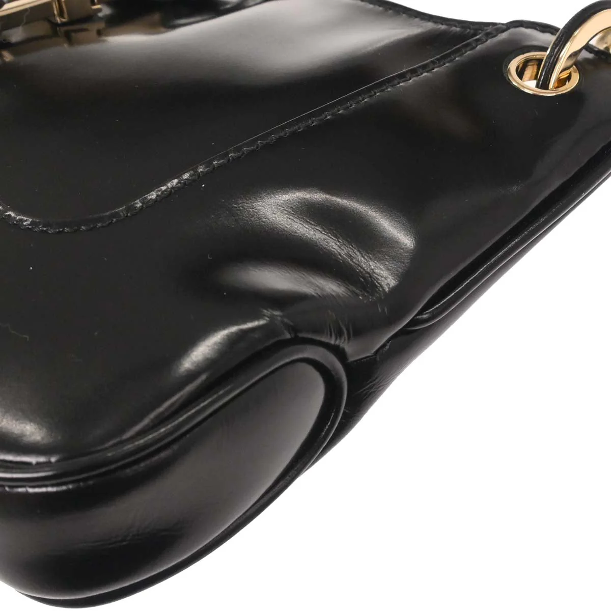 Gucci Black Patent Leather Handbag - Image 10