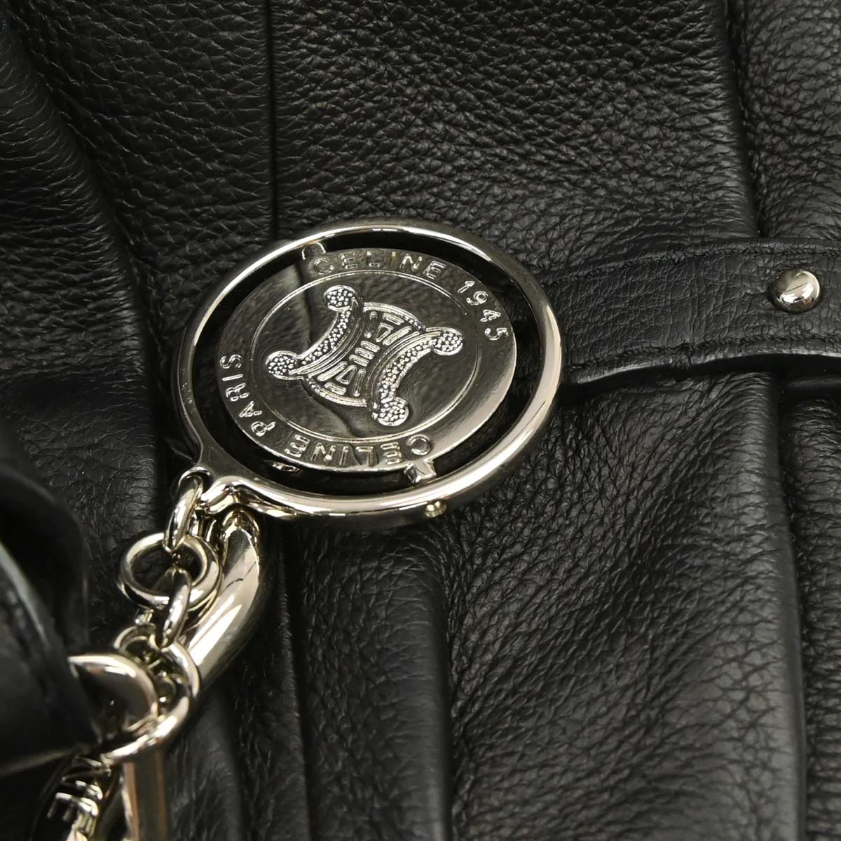 Celine * Black Leather Tote Handbag - Image 15