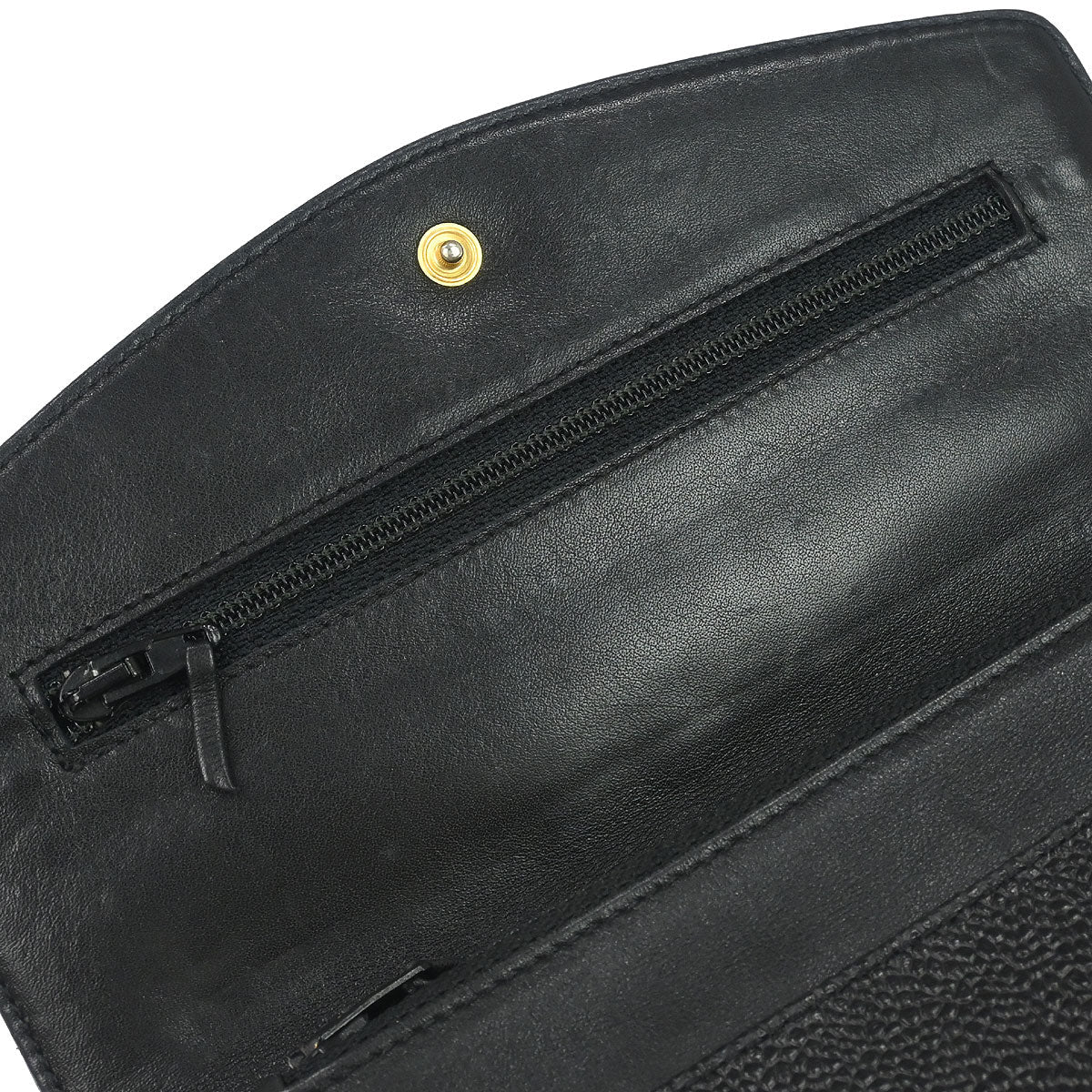 Chanel 1994-1996 Black Caviar Skin Long Wallet - Image 10