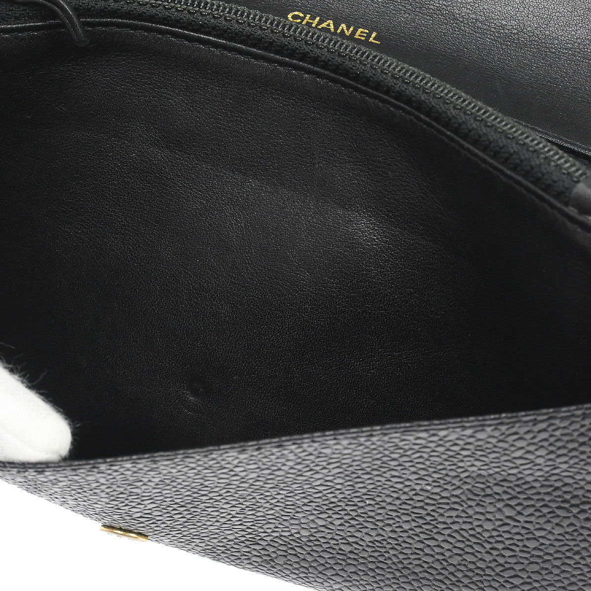 Chanel 1994-1996 Black Caviar Skin Long Wallet - Image 14