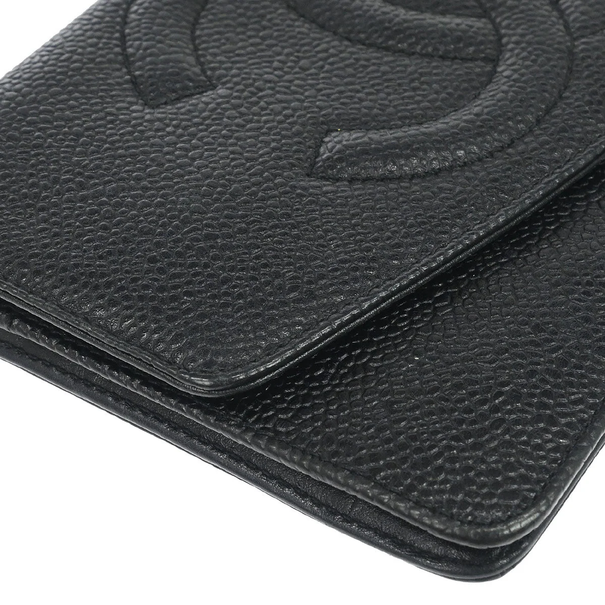 Chanel 1994-1996 Black Caviar Skin Long Wallet - Image 5